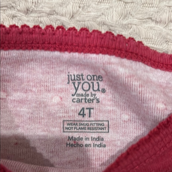 Carter's Dinosaur Pink and Red Pajama Sets Size 4T - Picture 3 of 11